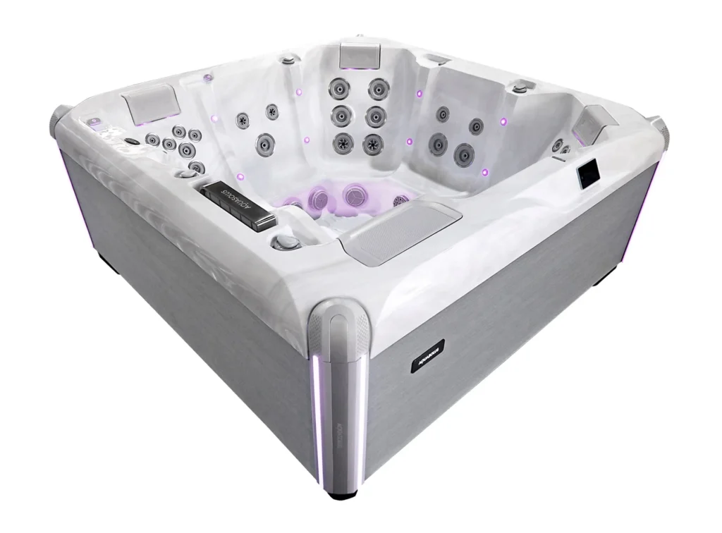 AquaSolus Serenity – jacuzzi ogrodowe z jedną leżanką i 49 dyszami hydromasażu
