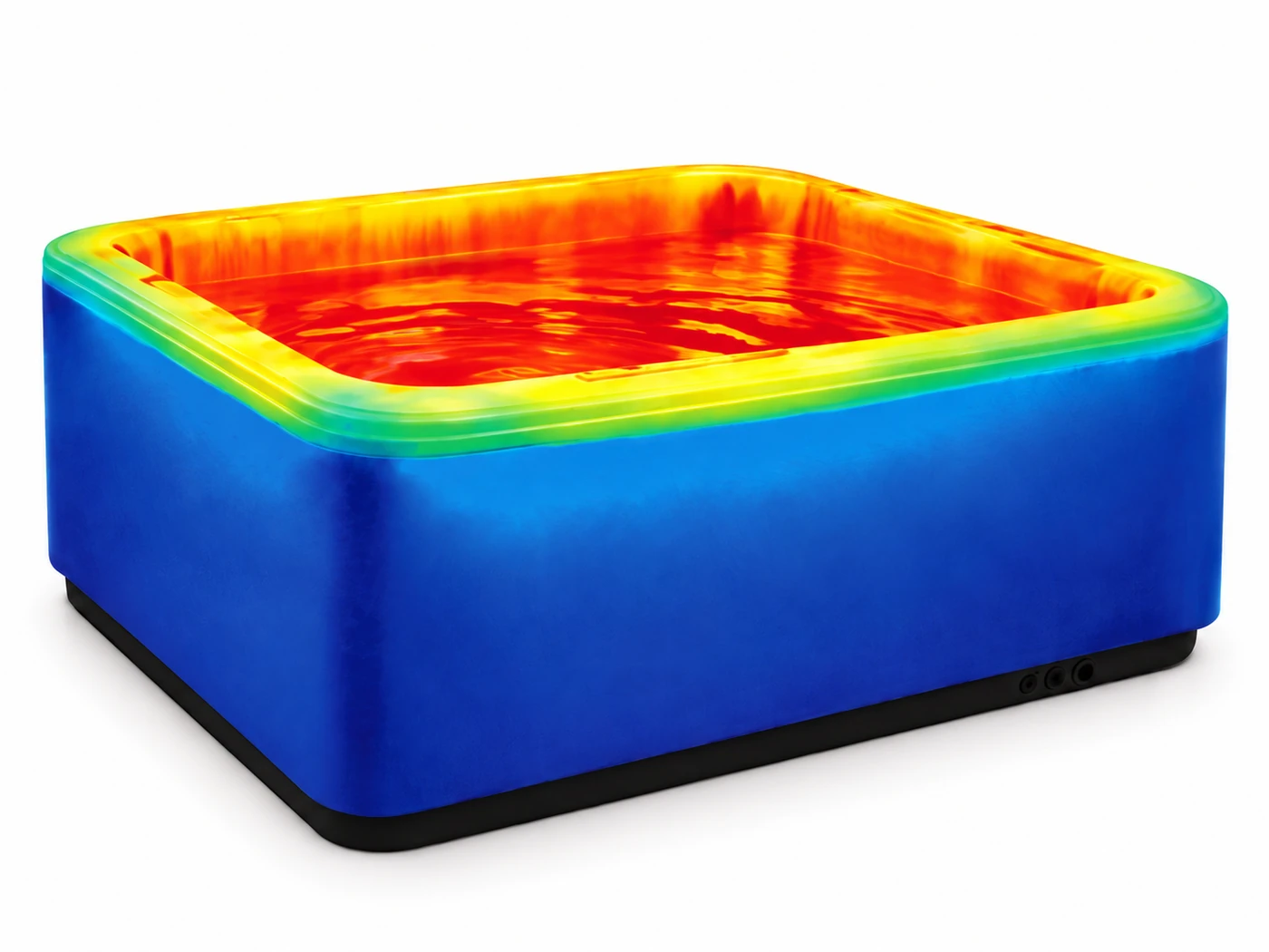 Termowizja Bullfrog Spas pokazująca utrzymywanie ciepła w całorocznym jacuzzi