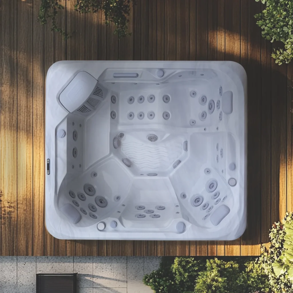 AquaSolus Aspen – duże jacuzzi rodzinne z leżanką