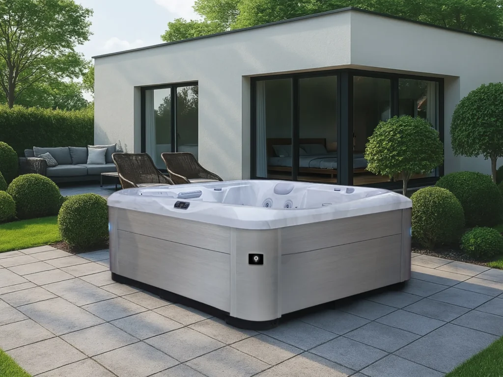 AquaSolus Aspen – 6-osobowe jacuzzi ogrodowe z jedną leżanką